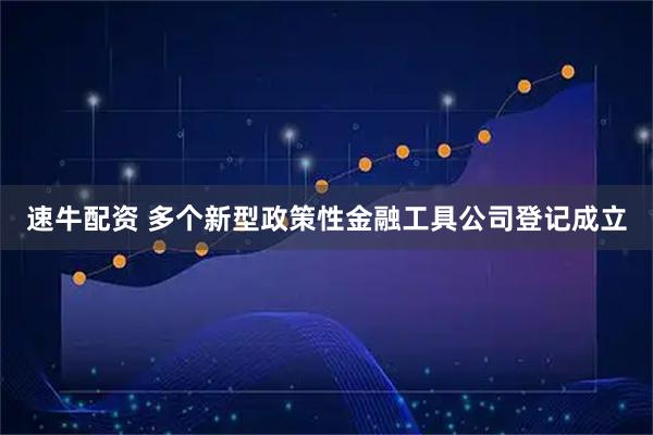 速牛配资 多个新型政策性金融工具公司登记成立