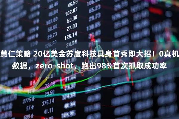 慧仁策略 20亿美金苏度科技具身首秀即大招！0真机数据，zero-shot，跑出98%首次抓取成功率